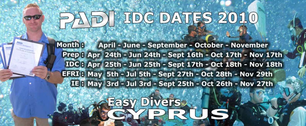 PADI Instructor Development Course - Instructor Examinations 2010 in Cyprus Teach Scuba Diving, Scuba Internships to Padi Open Water Diver Instructor Courses. Padi IDC In Cyprus 2010