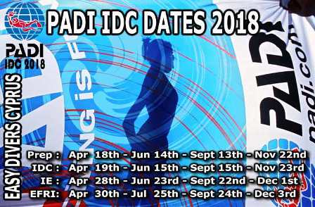 padi instructor courses cyprus 2018