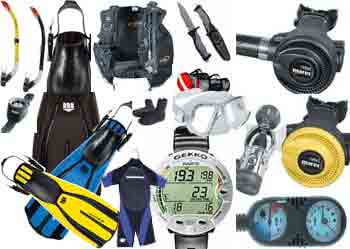 Scuba Equipment in Cyprus.Join our option 3 Padi Scuba Internship and receive a FULL equipment Package.
