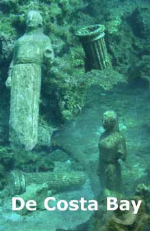 Dive De Costa Bay Protaras, Atlantis with the statues underwater.