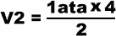 V2 = 1ata x 4 / 2ata