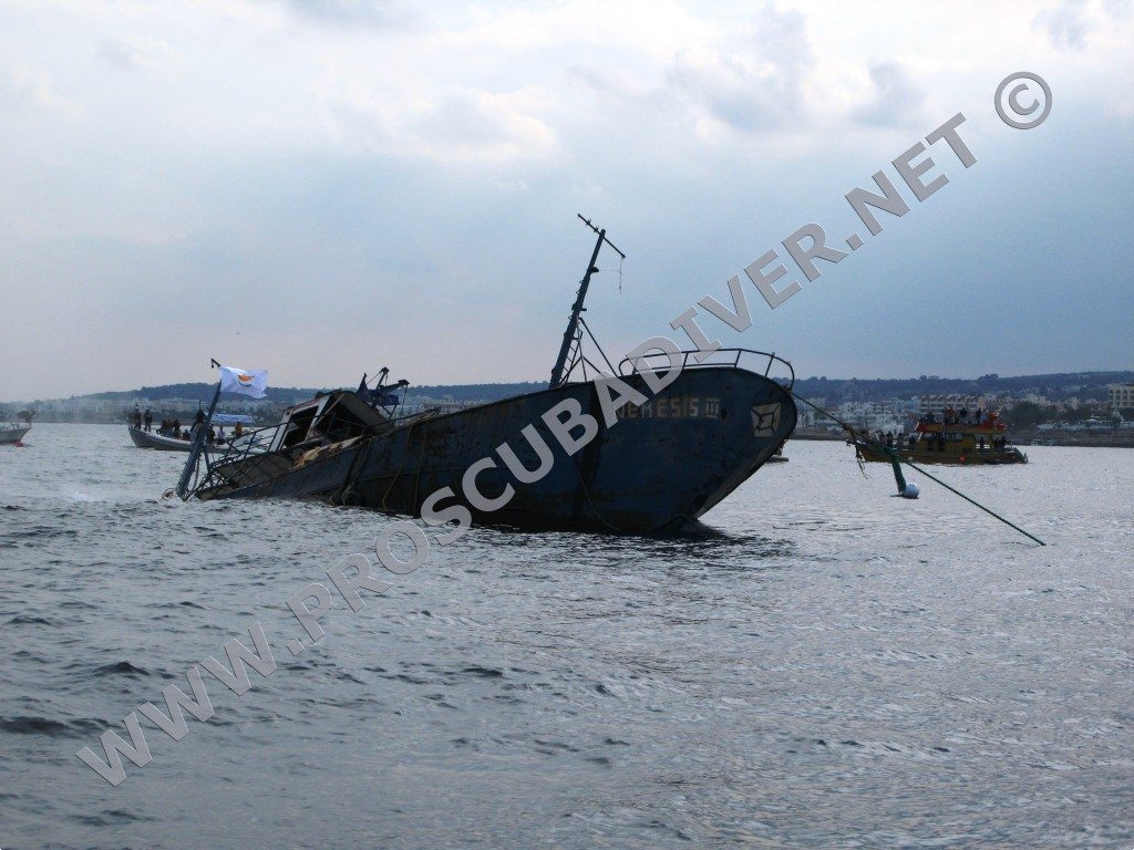 Wreck Diving in Protaras Cyprus. Nemesis Shipwreck