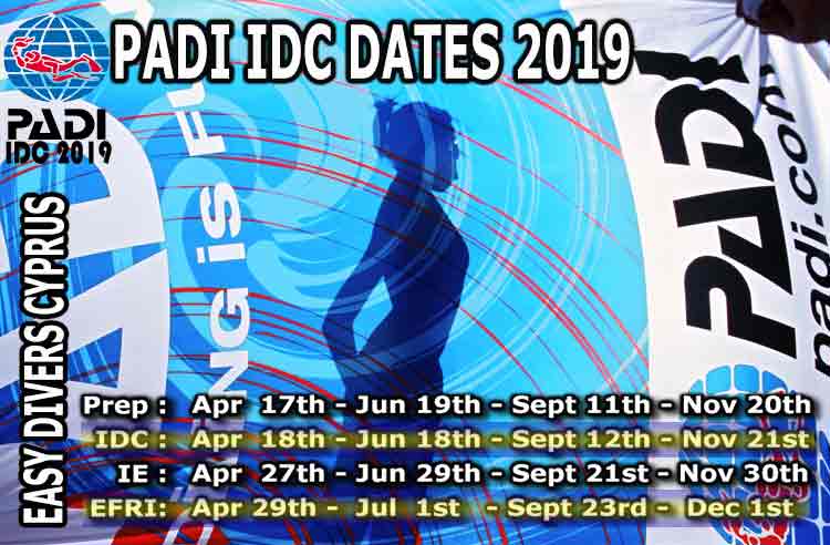 Padi IDC Dates Cyprus